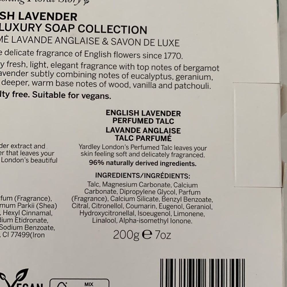 NIB, Yardley English Lavender Talc & Soap Set - Picture 6 of 7